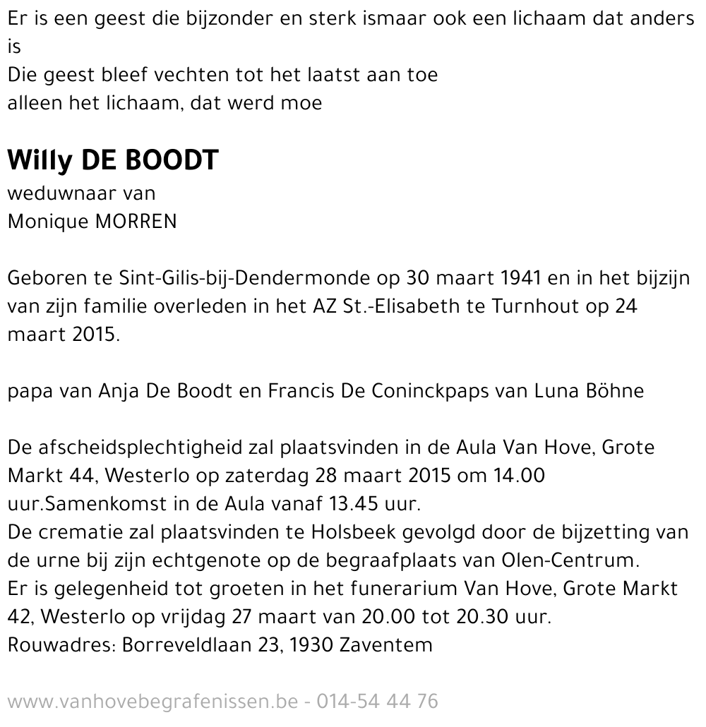 Willy De Boodt
