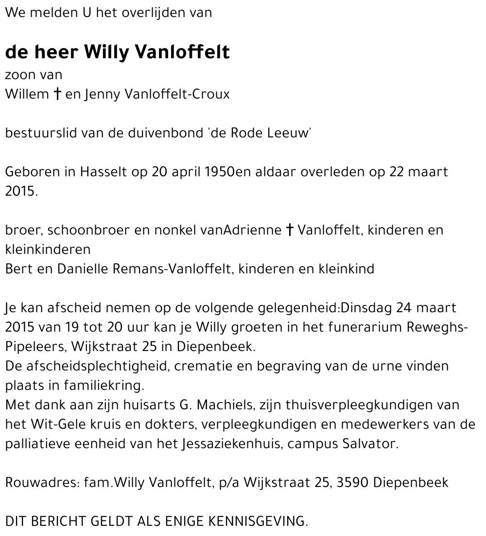 Willy Vanloffelt
