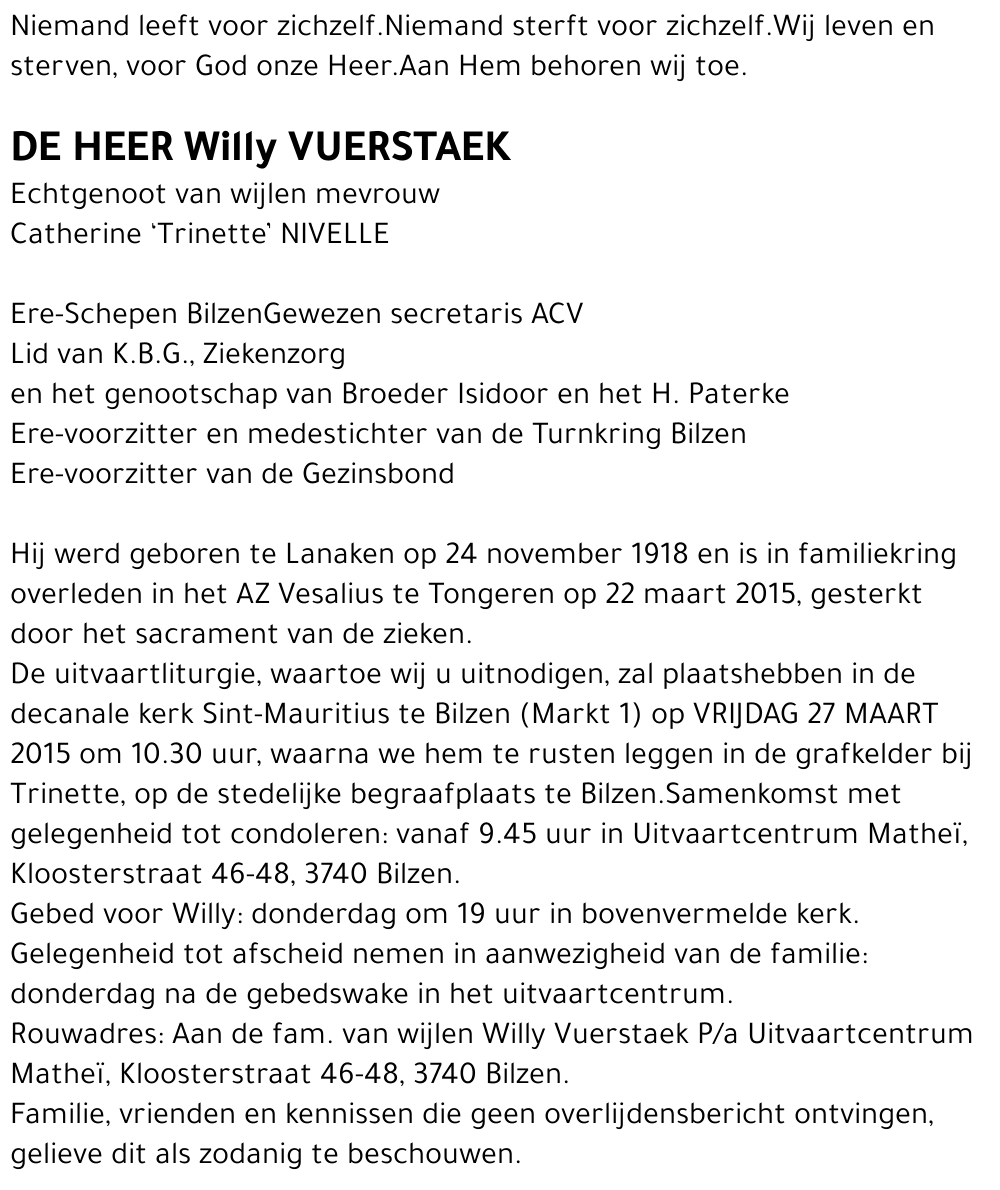 Willy VUERSTAEK