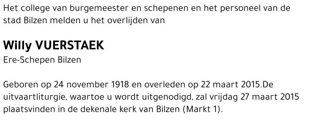 Willy VUERSTAEK