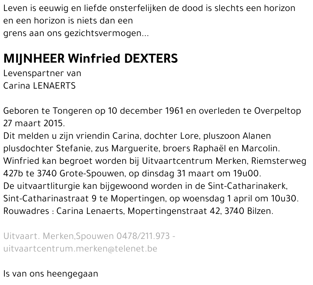 Winfried DEXTERS