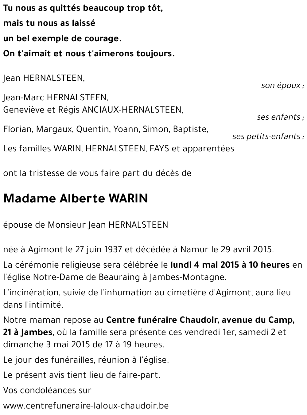 Alberte WARIN