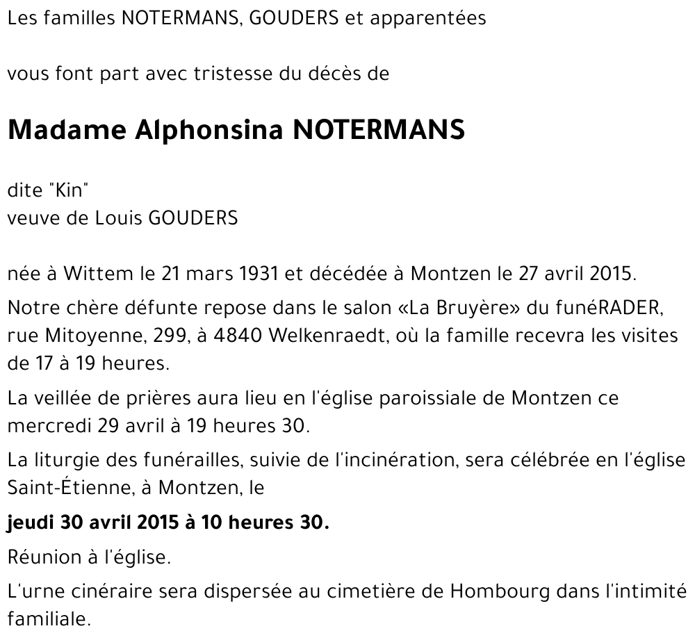 Alphonsina NOTERMANS