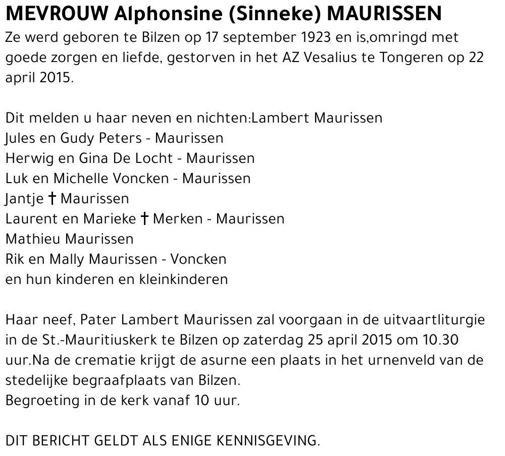 Alphonsine Maurissen