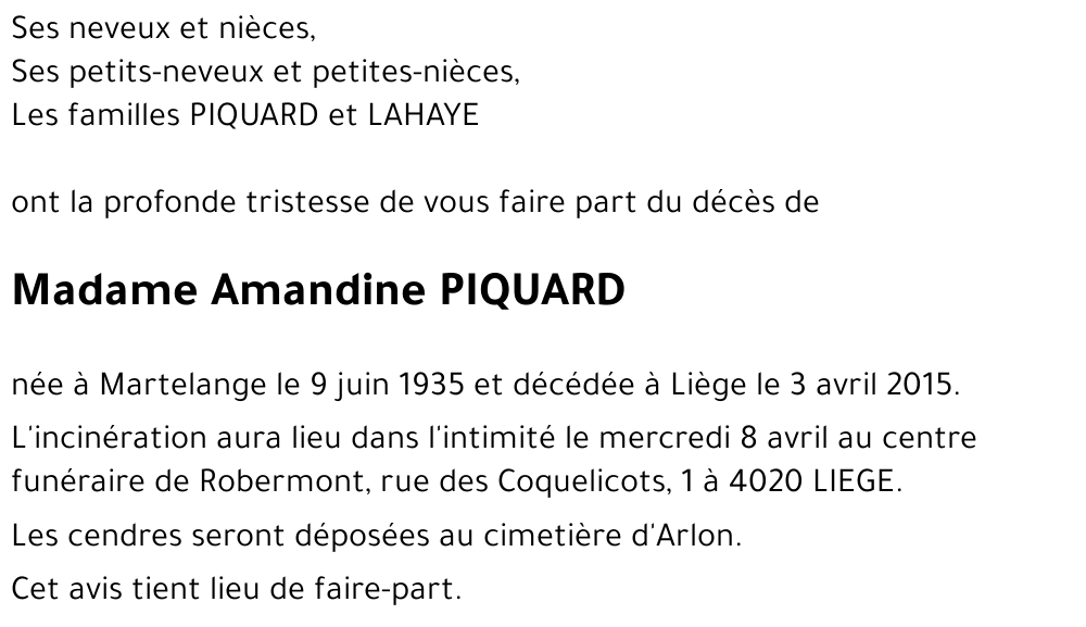 Amandine PIQUARD