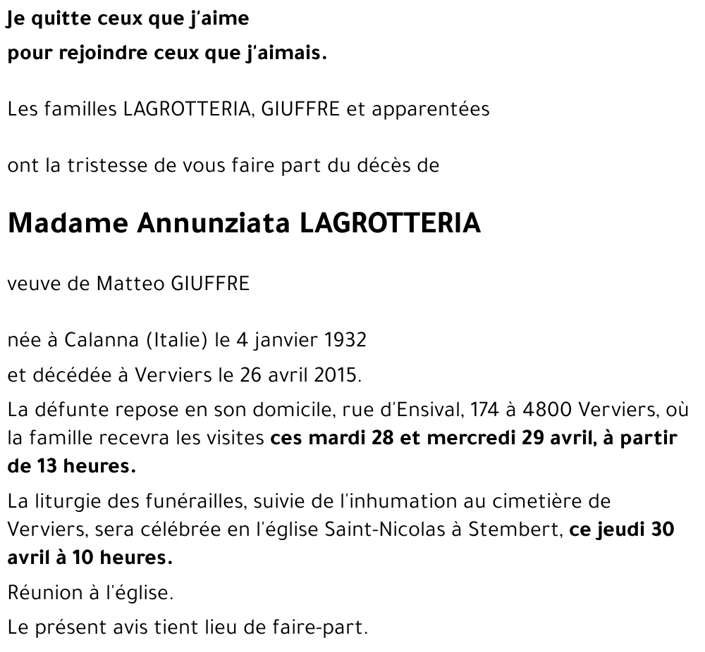 Annunziata LAGROTTERIA