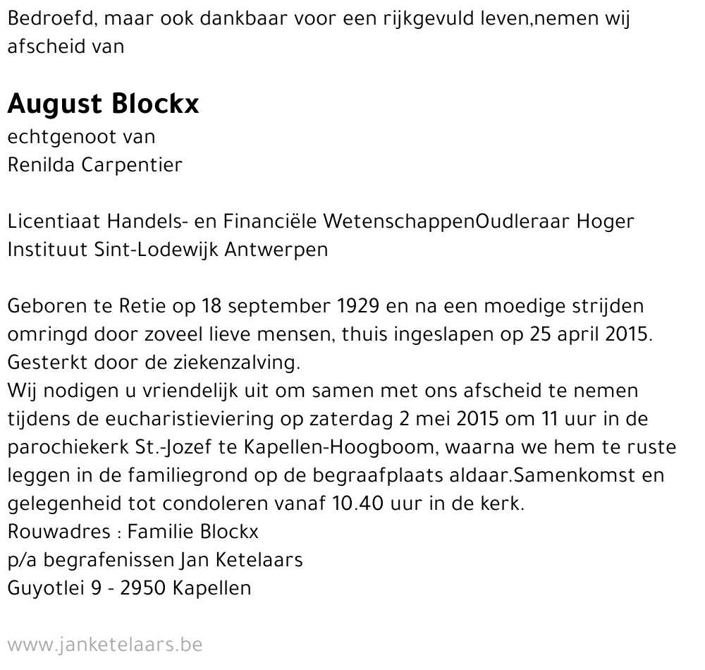 August Blockx