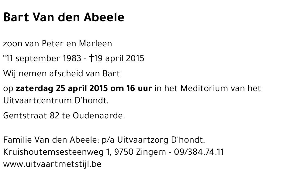 Bart Van den Abeele