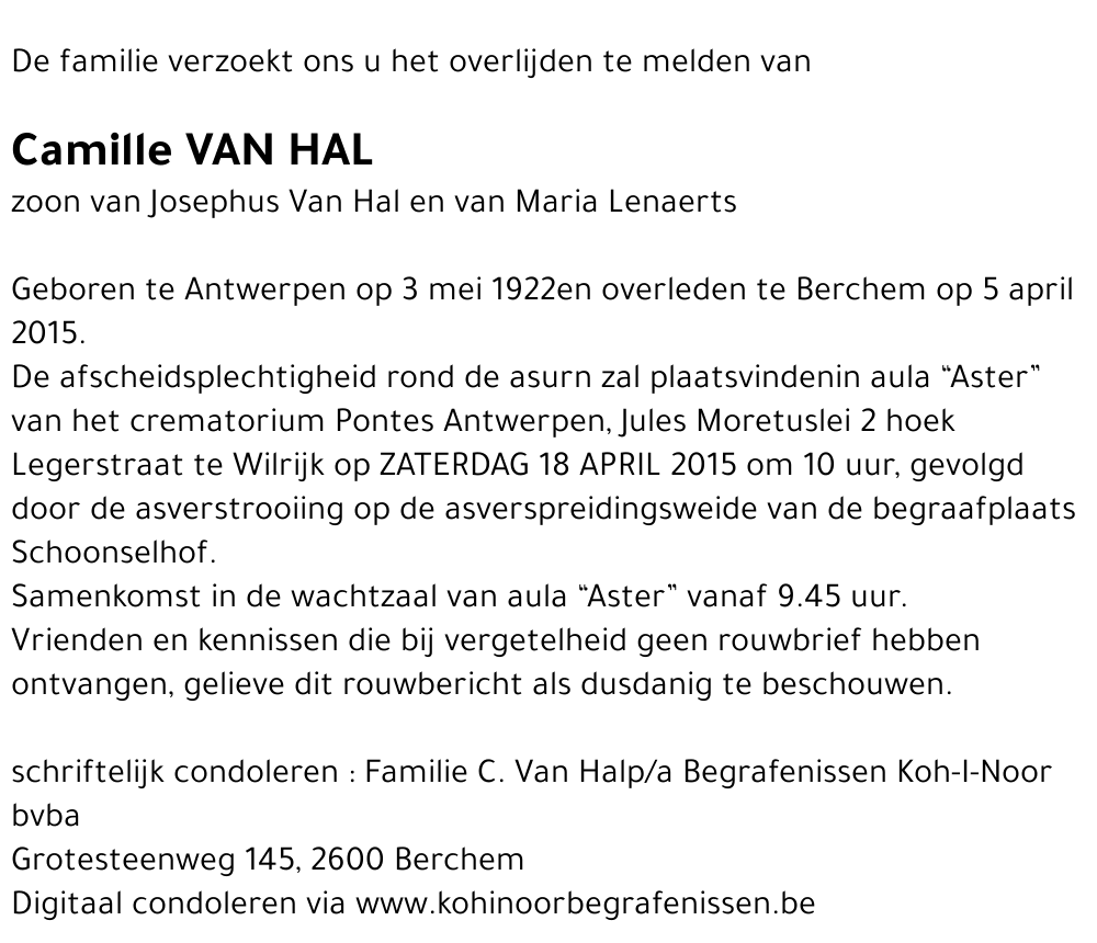 Camille Van Hal