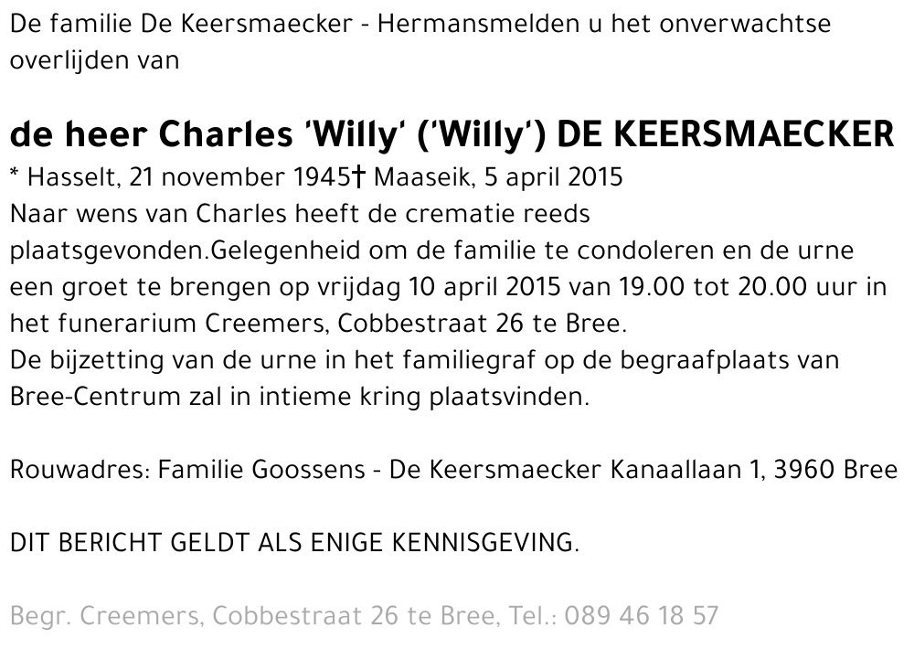 Charles De Keersmaecker