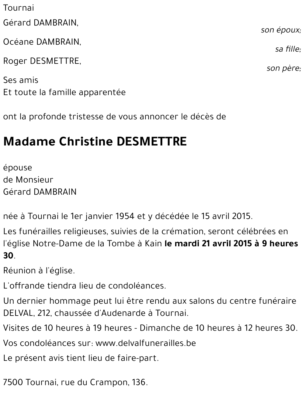 Christine DESMETTRE