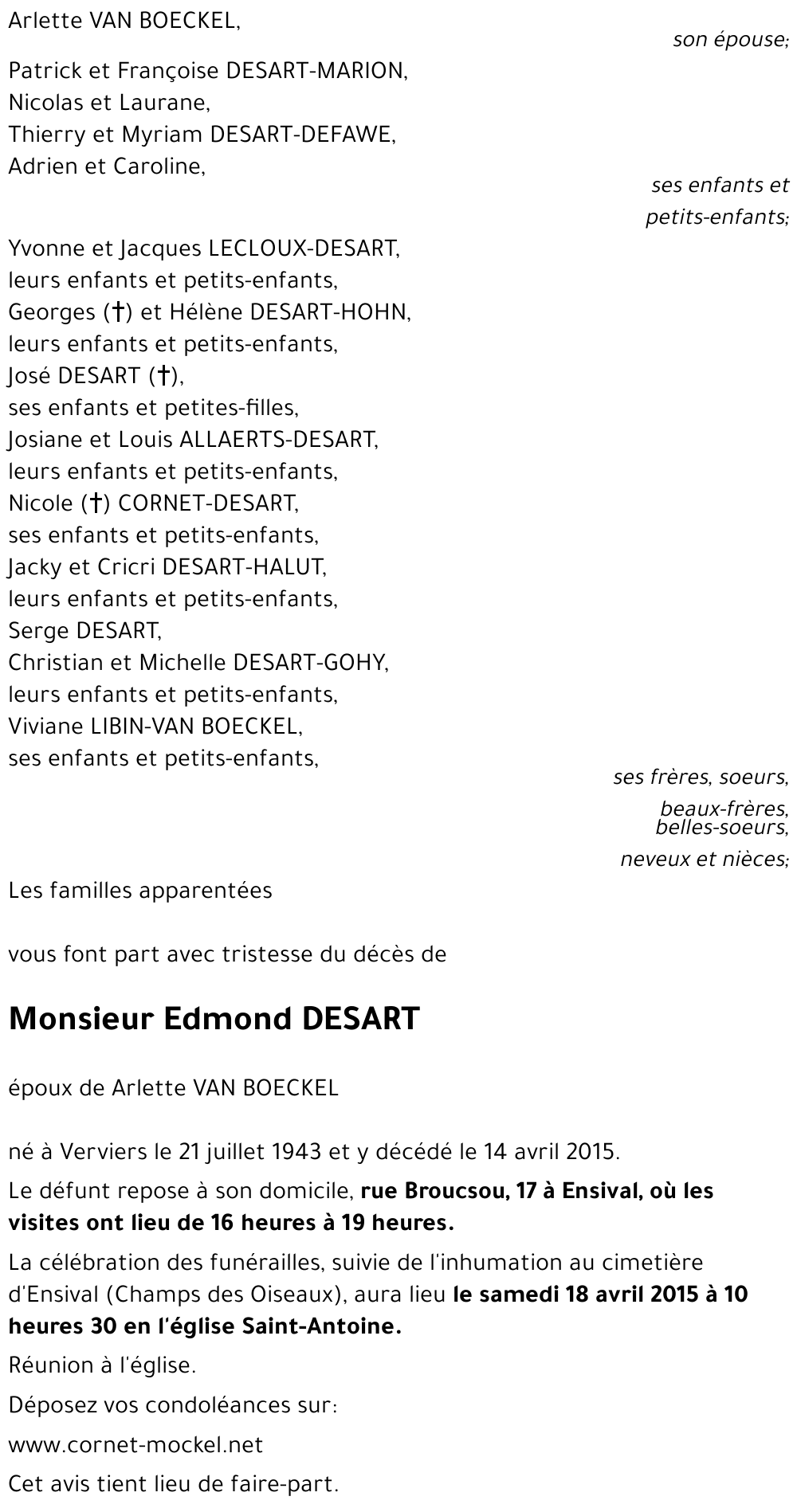 Edmond DESART