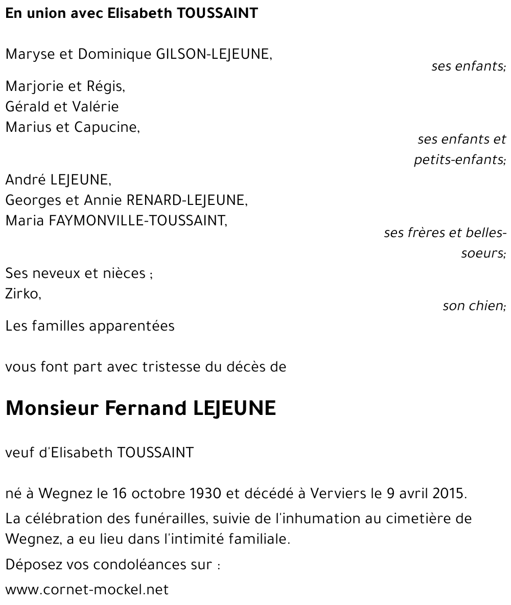 Fernand LEJEUNE