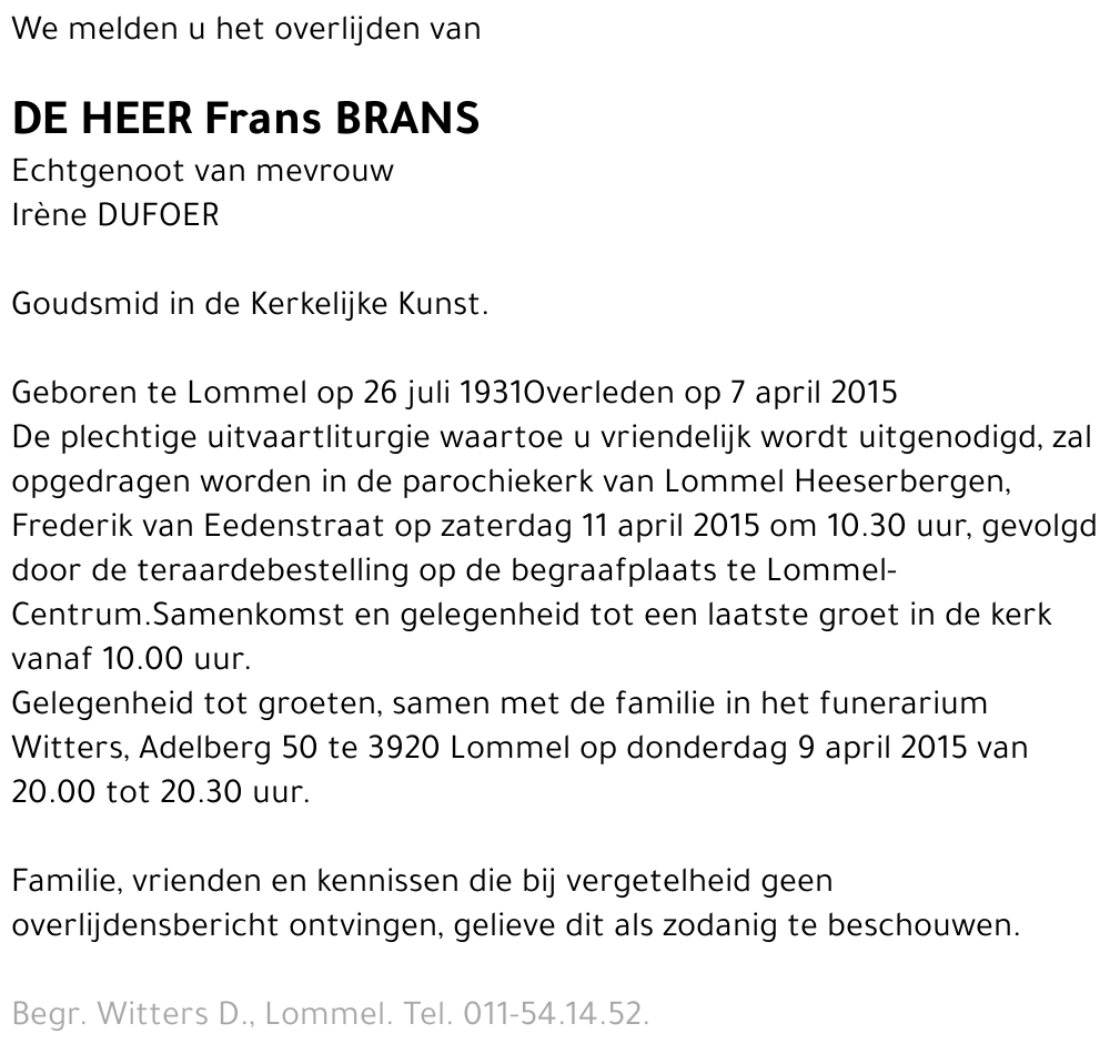 Frans BRANS