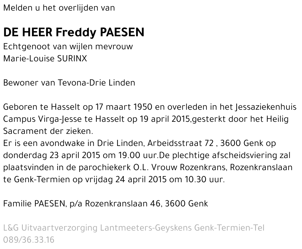 Freddy PAESEN