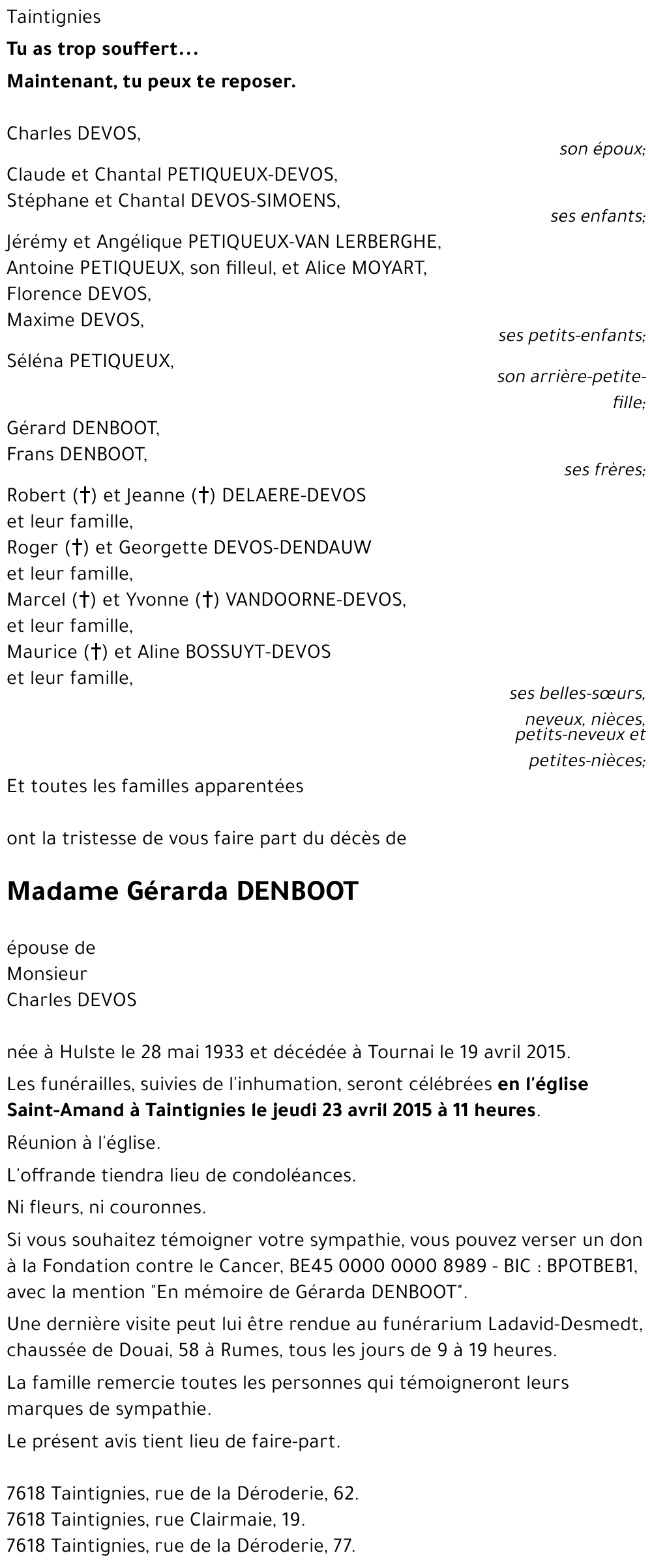 Gérarda DENBOOT