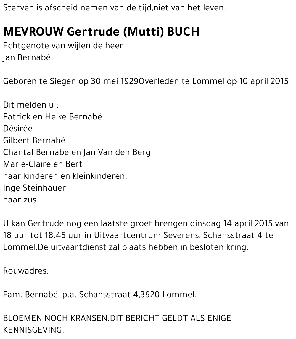 Gertrude Buch