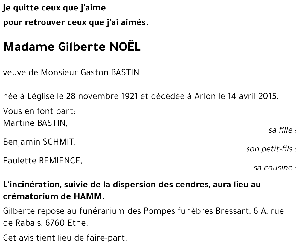 Gilberte NOËL 