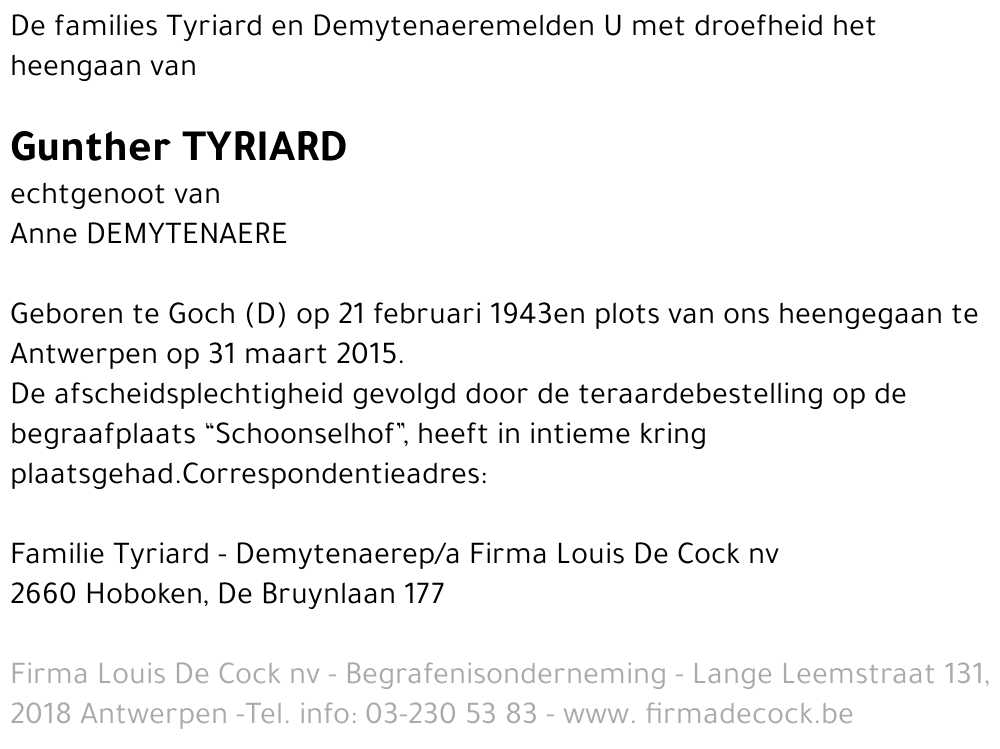 Gunther Tyriard