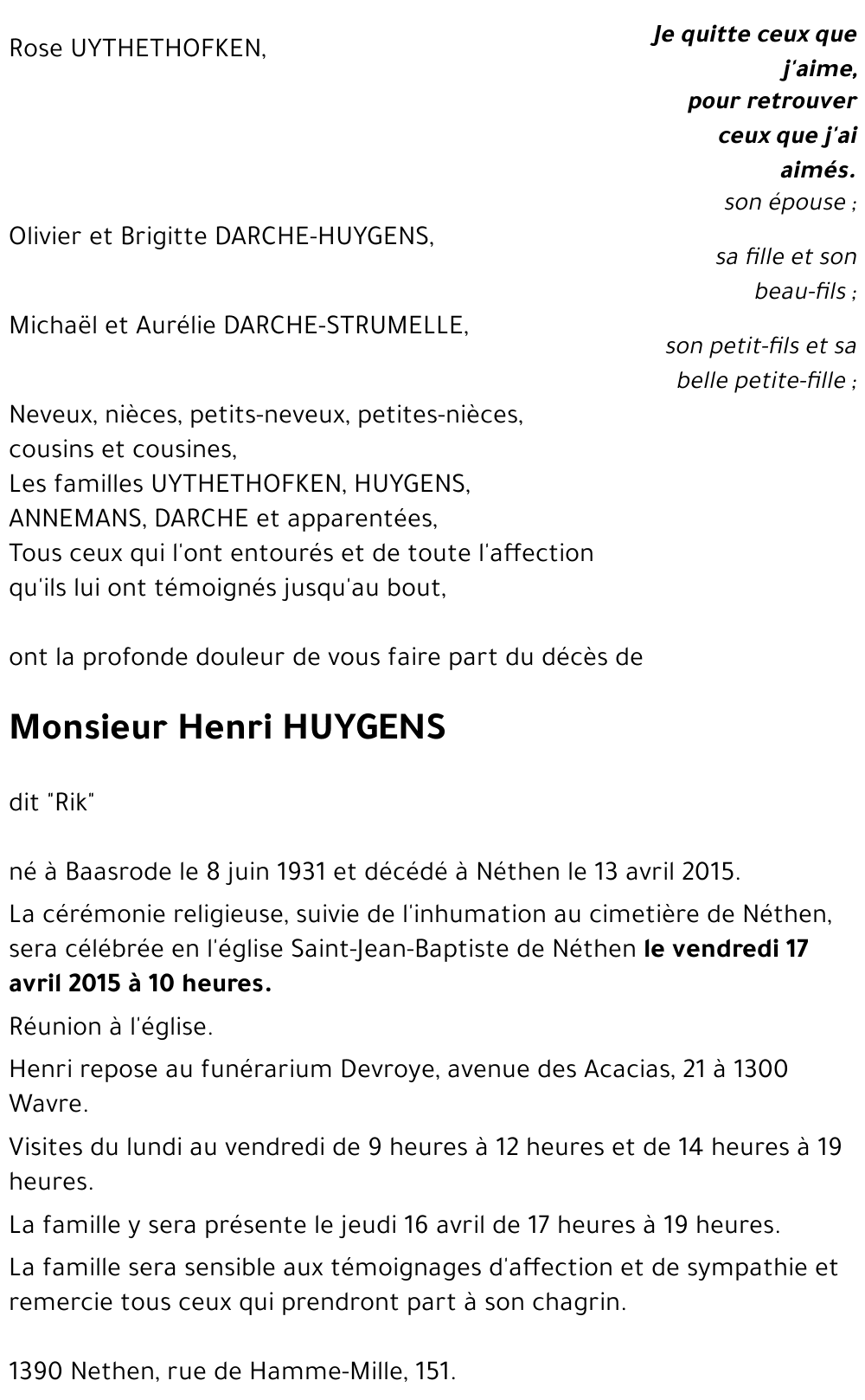 Henri HUYGENS