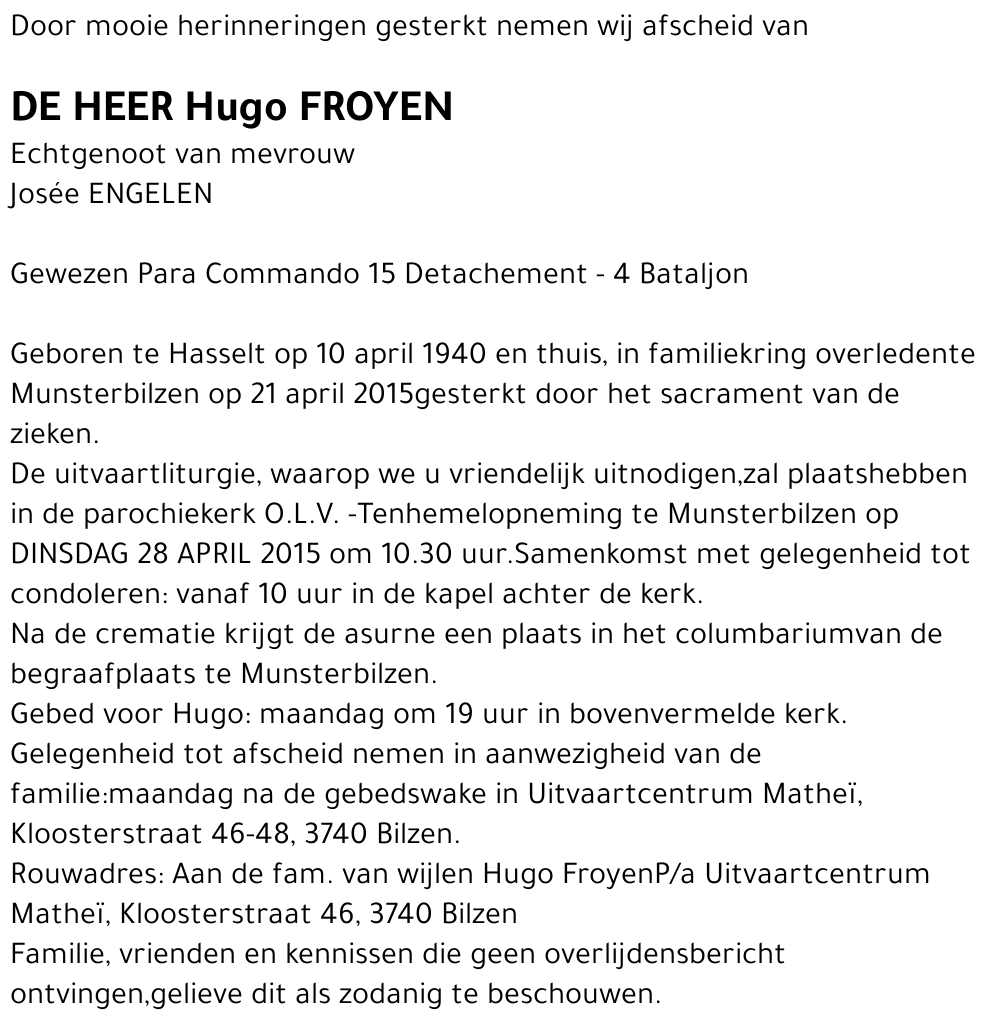 Hugo FROYEN