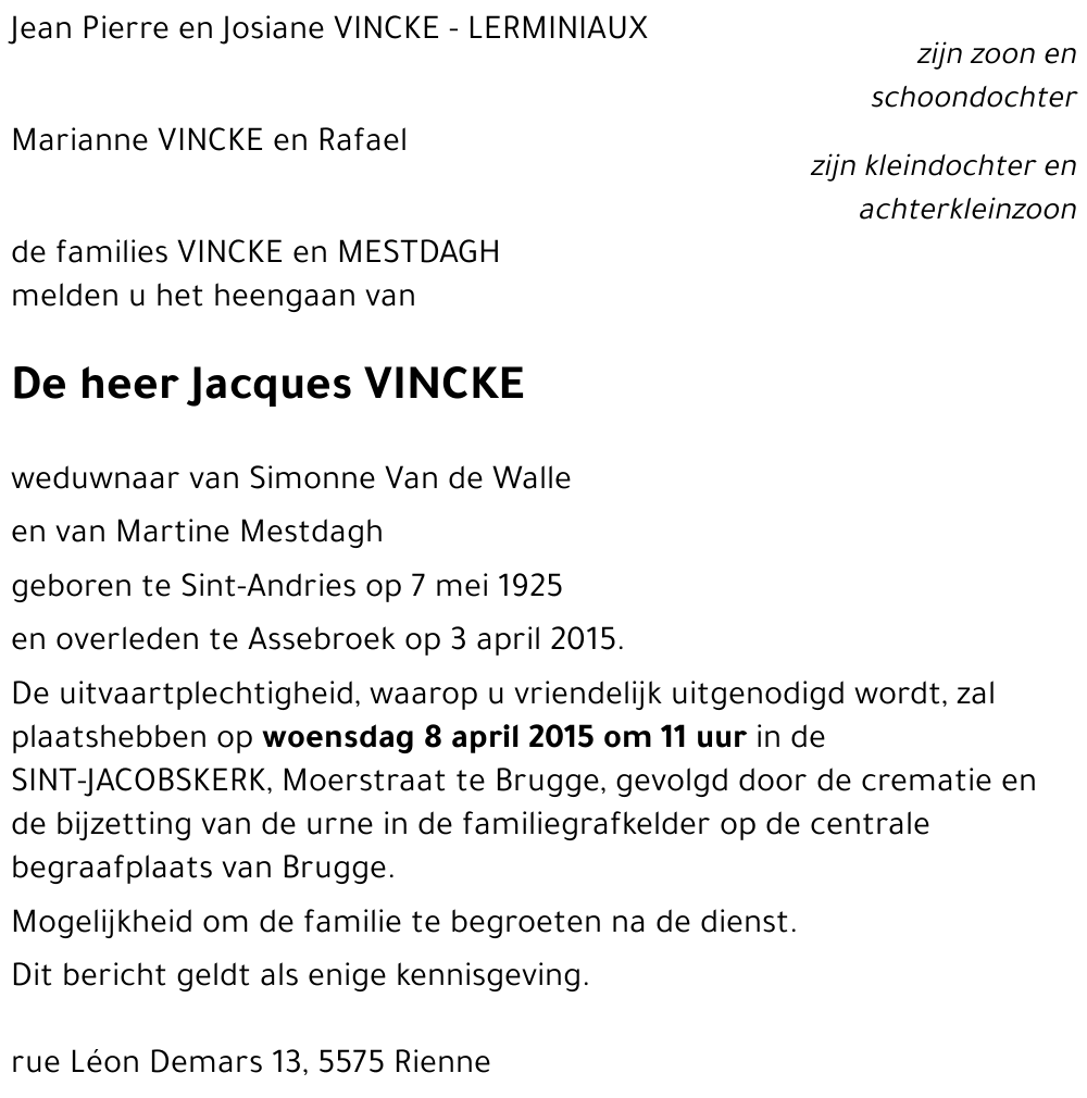 Jacques VINCKE
