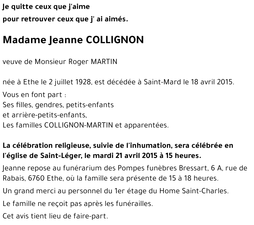 Jeanne COLLIGNON 