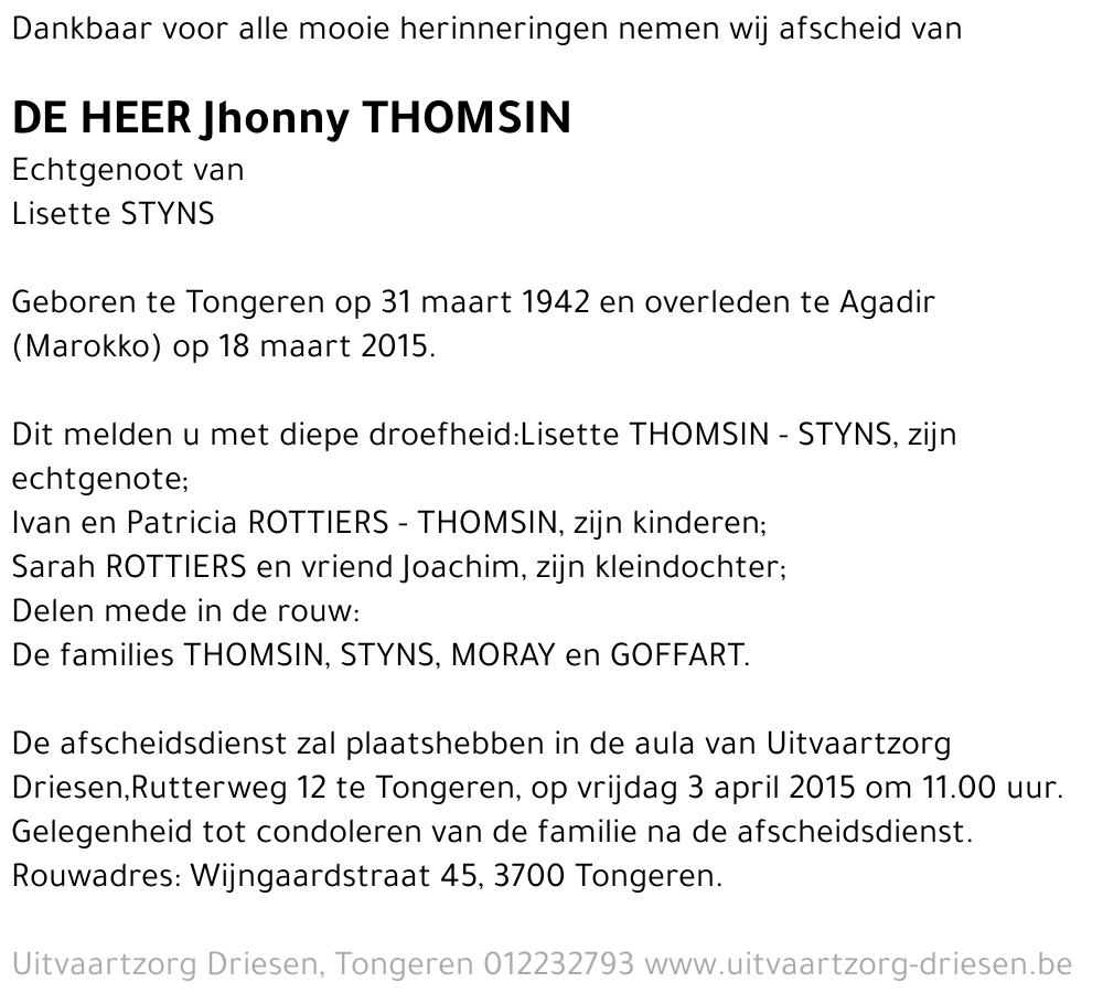 Jhonny Thomsin