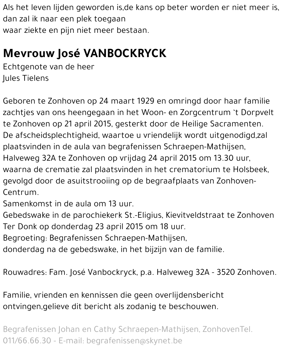 José Vanbockryck