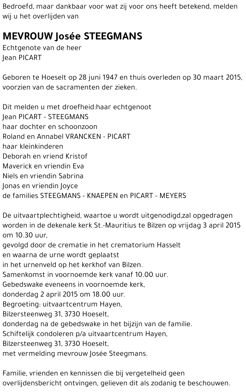 Josée STEEGMANS