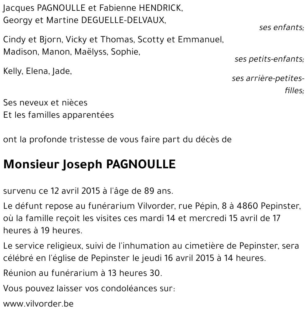 Joseph PAGNOULLE