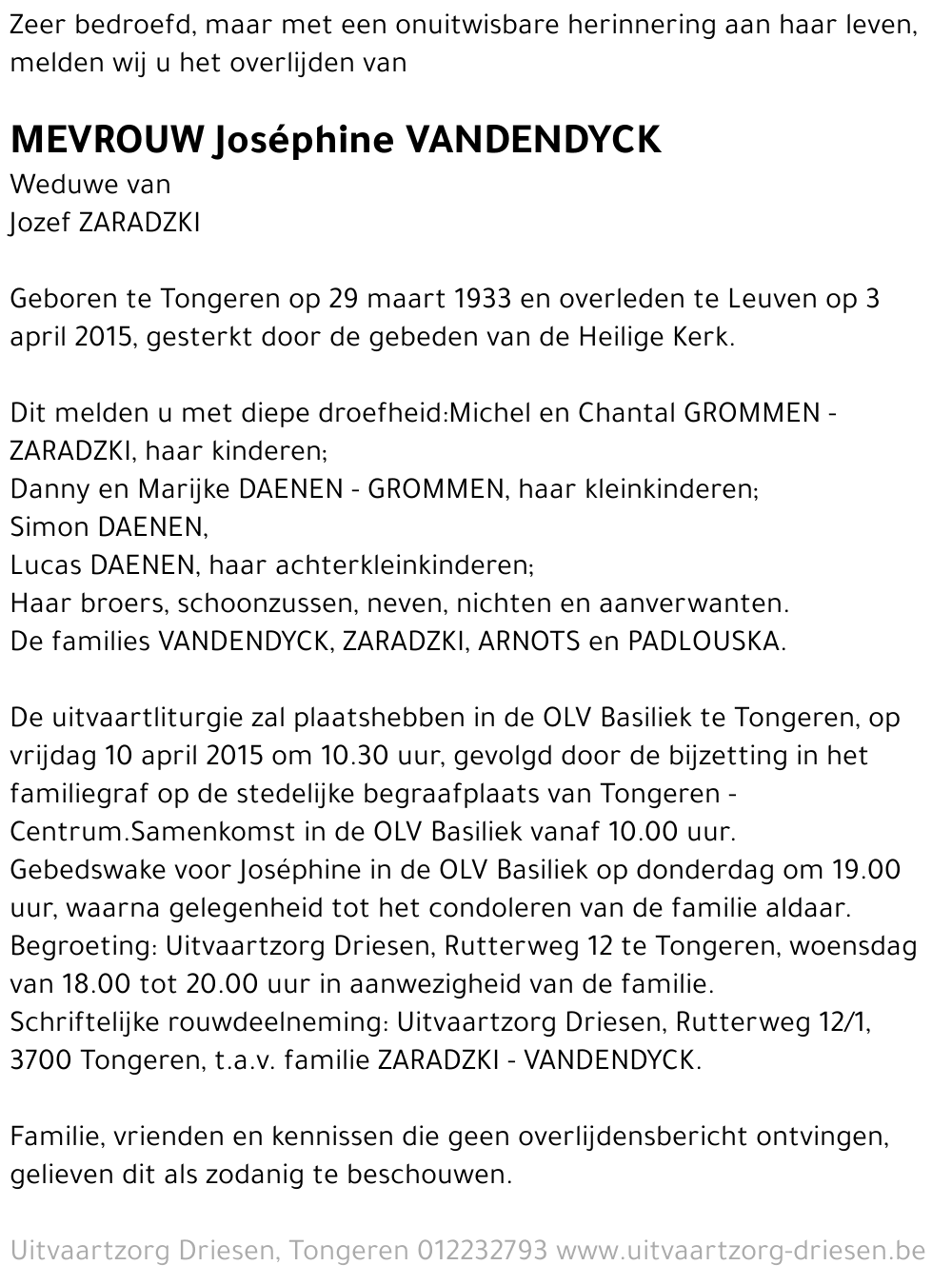 Joséphine Vandendyck