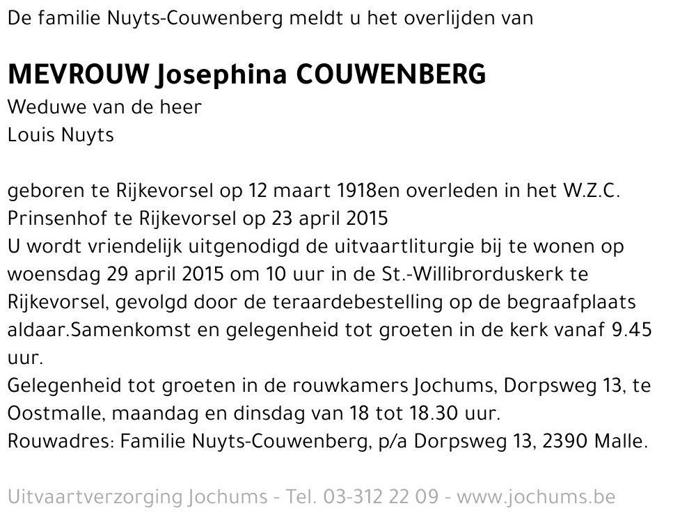 Josephinia Couwenberg