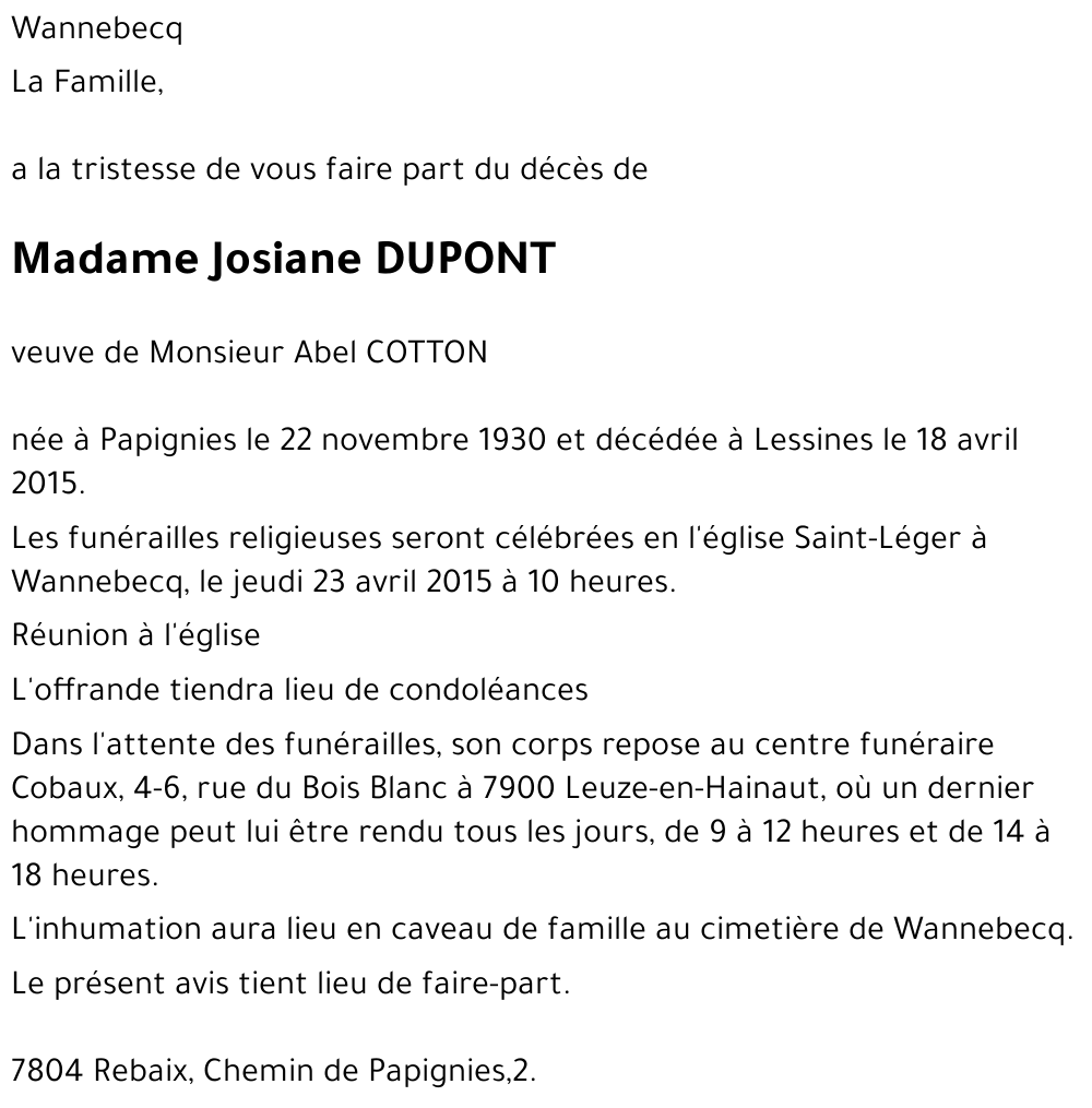 Josiane Dumont