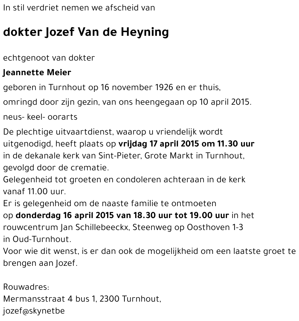 Jozef Van de Heyning