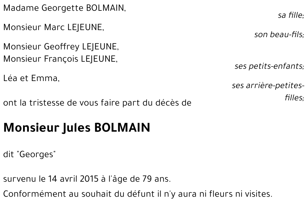 Jules BOLMAIN