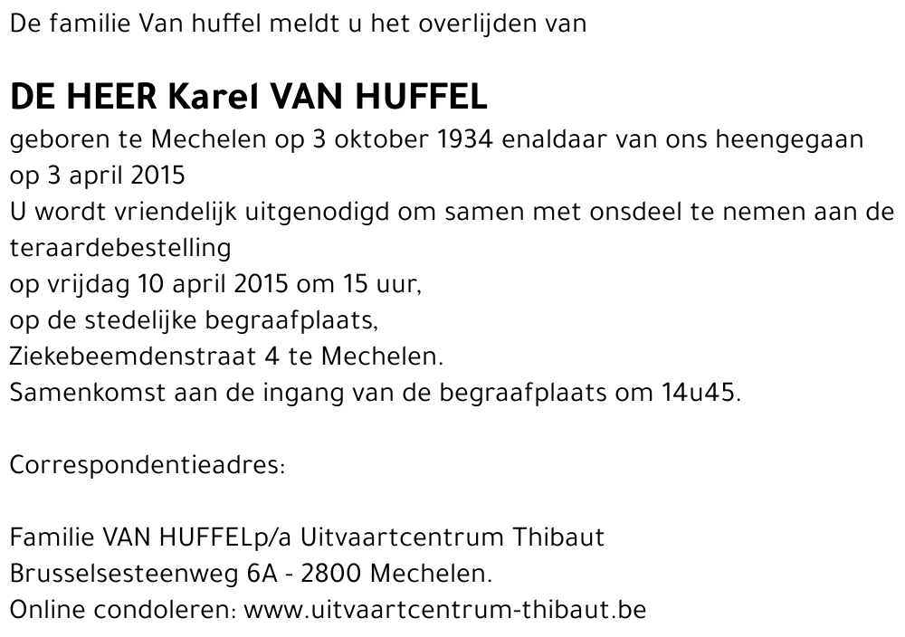 Karel Van huffel