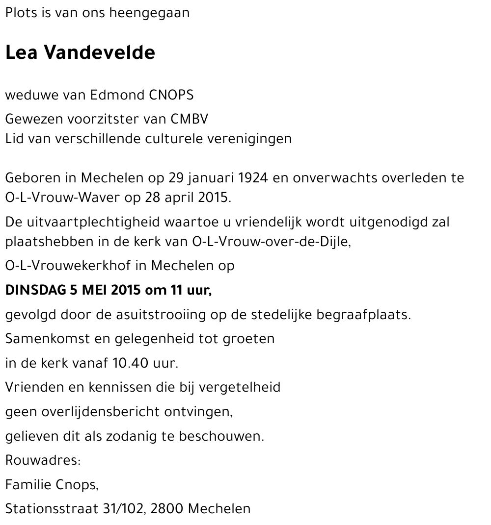 Lea Vandevelde
