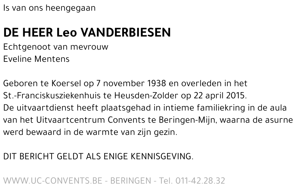 Leo Vanderbiesen