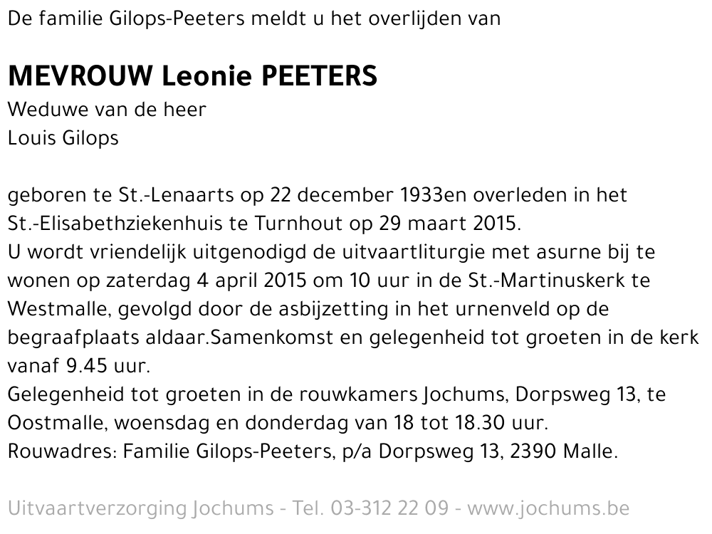 Leonie Peeters