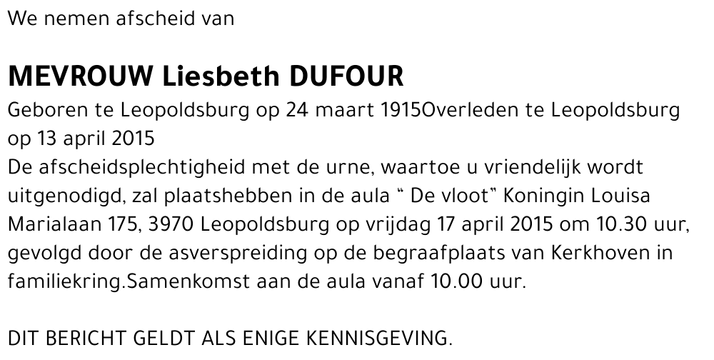 Liesbeth Dufour