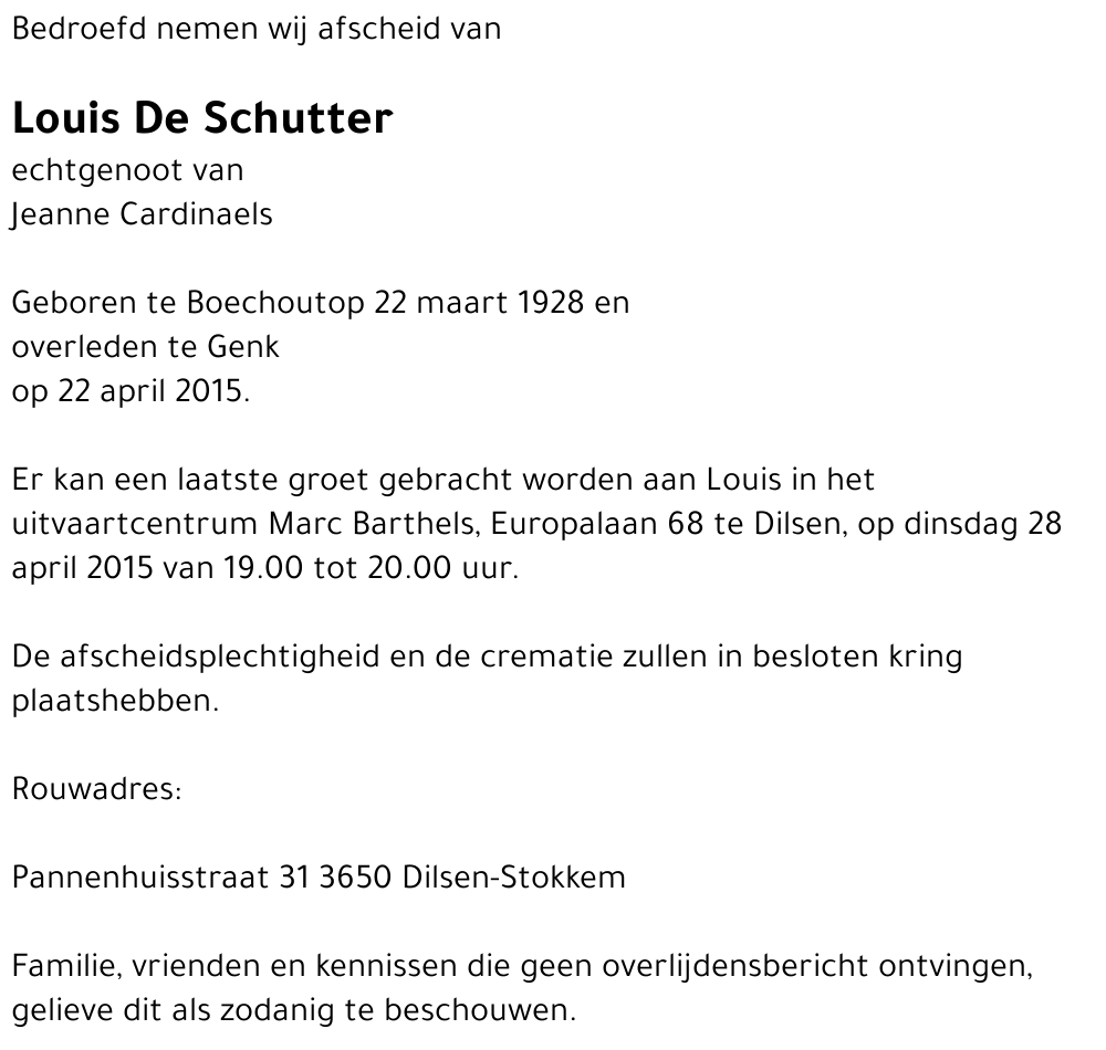 Louis De Schutter