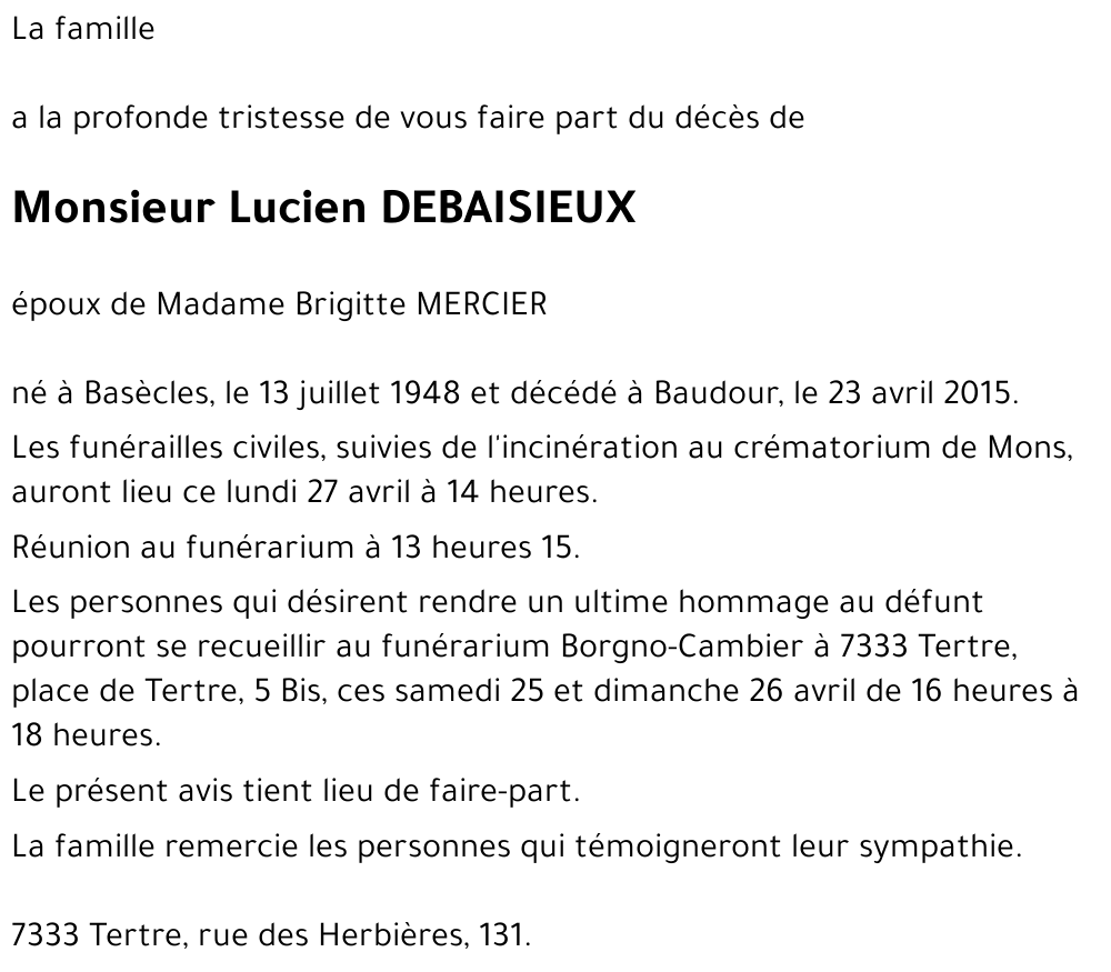 Lucien DEBAISIEUX