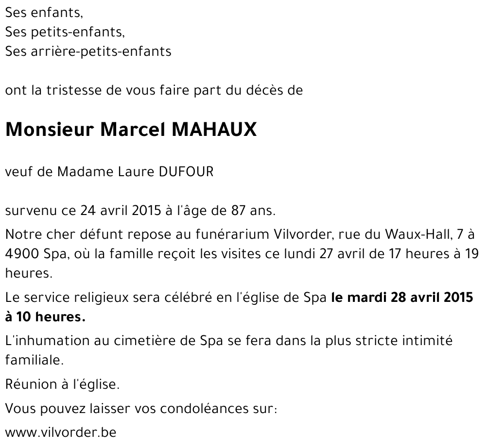 Marcel MAHAUX