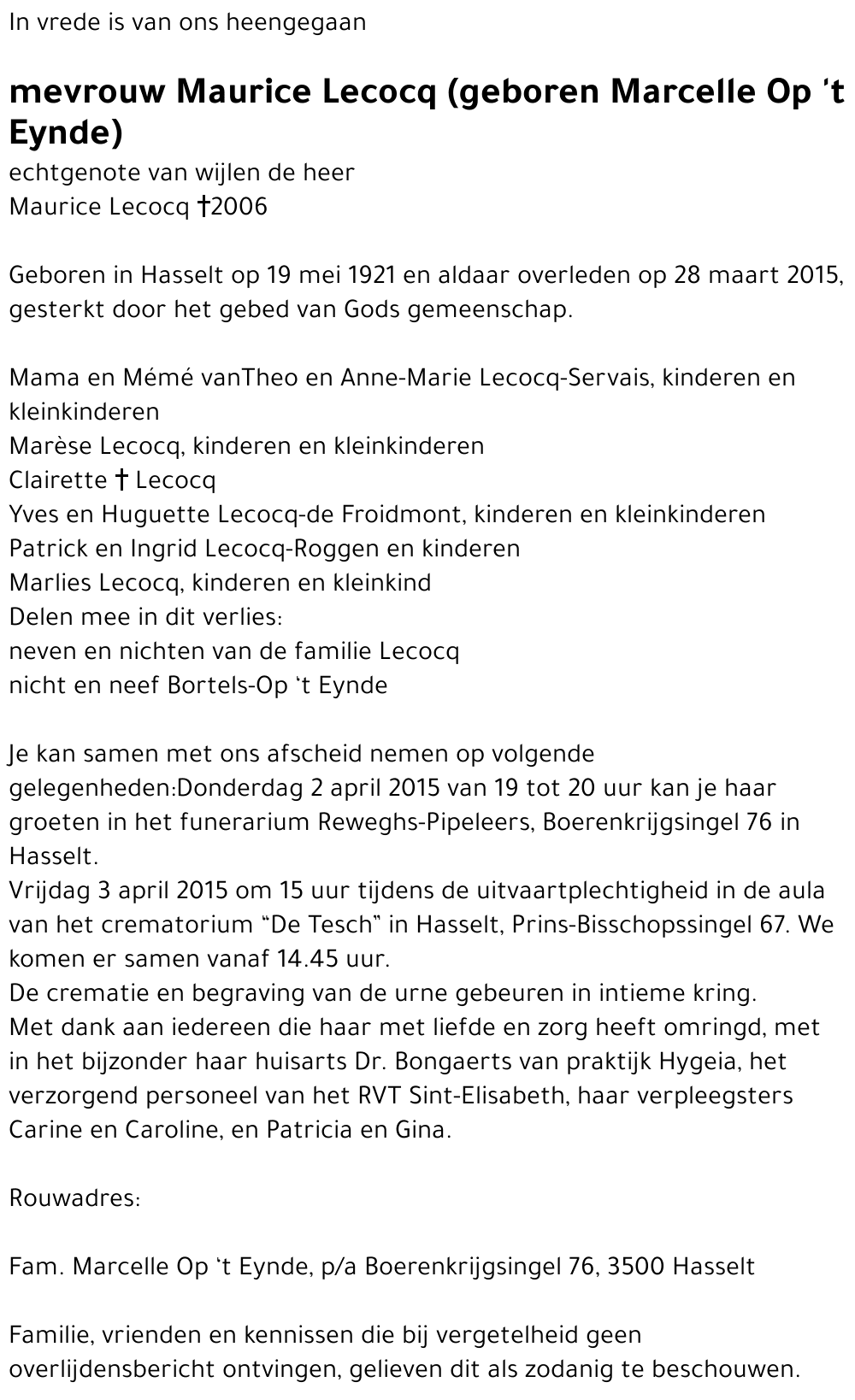 Marcelle Op 't Eynde