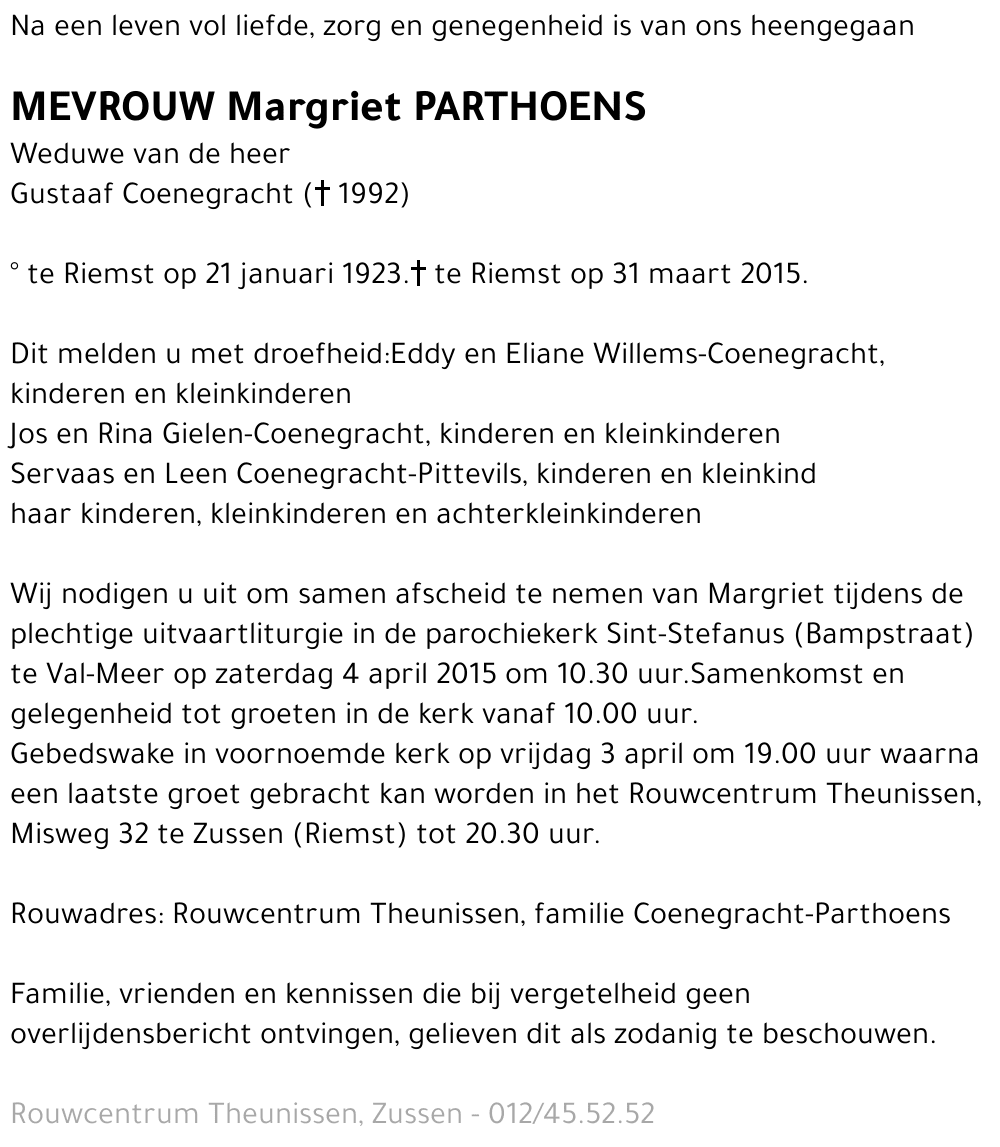 Margaretha Parthoens