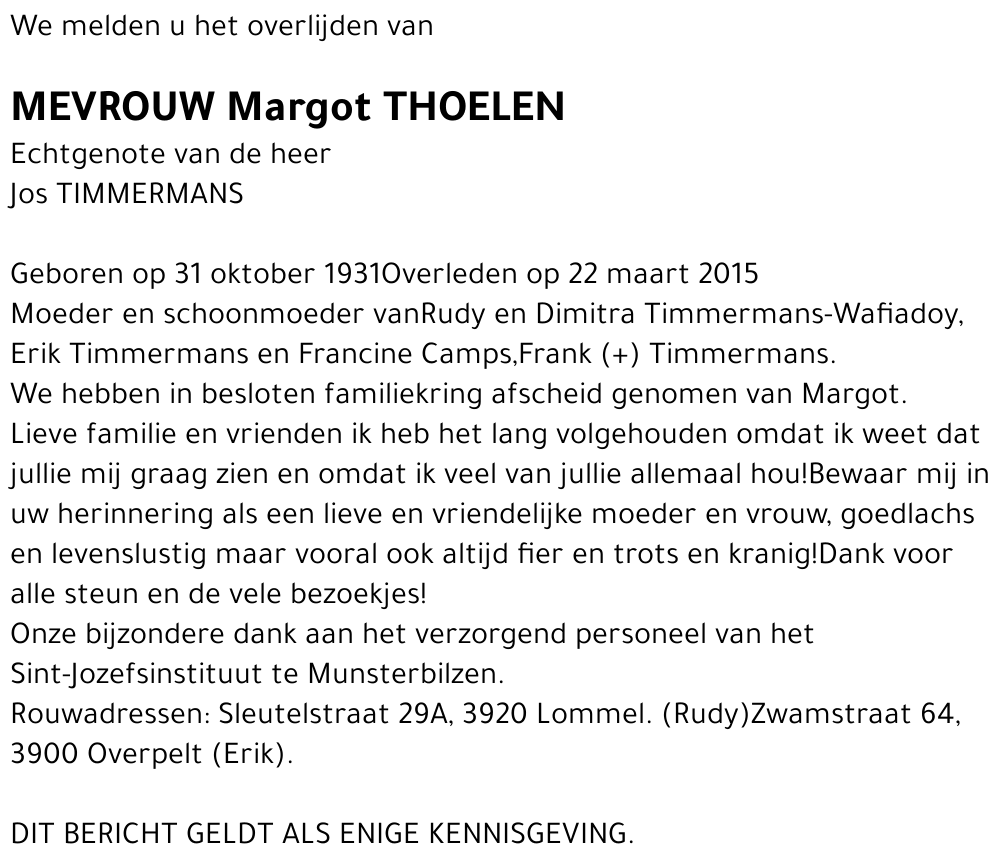 Margot THOELEN
