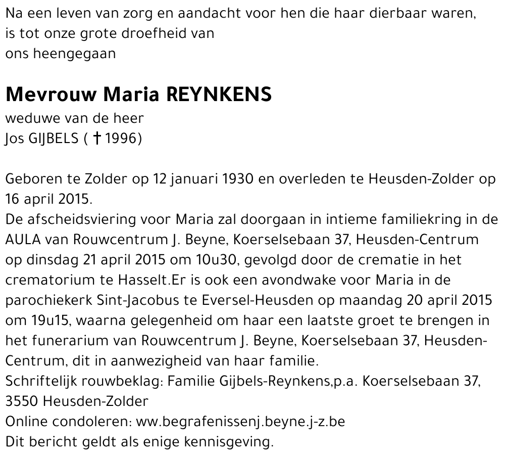 Maria Reynkens