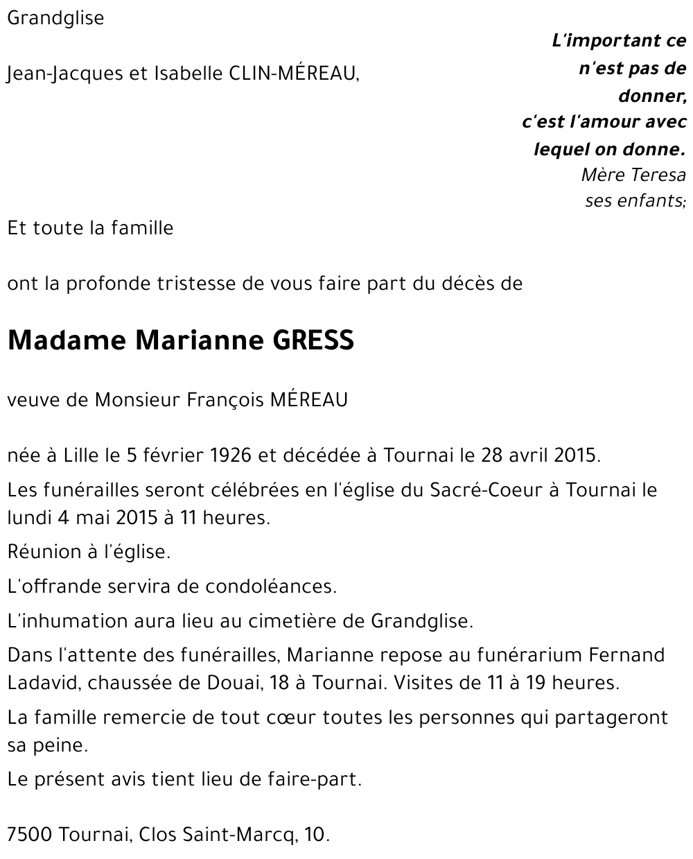 Marianne GRESS