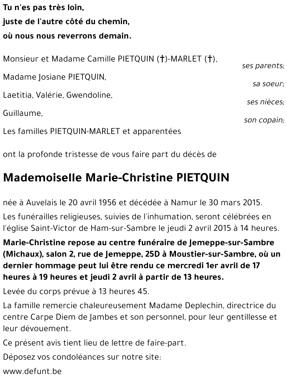 Marie-Christine PIETQUIN
